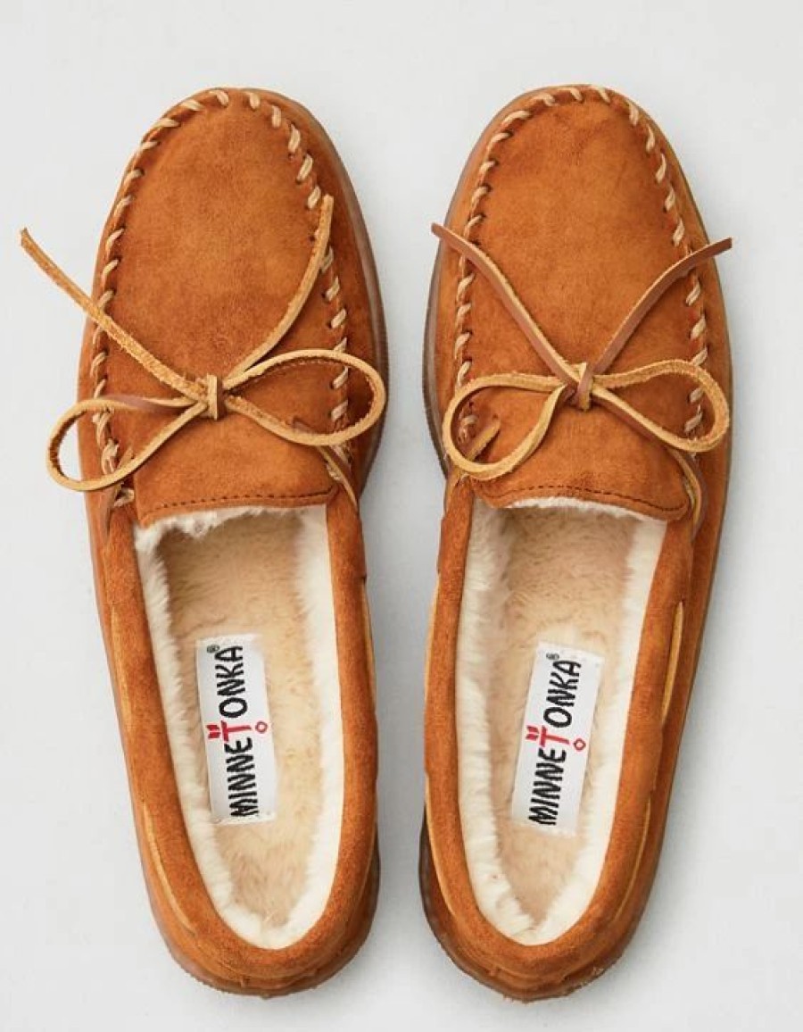 Shoes * | Minnetonka Men'S Pile Lined Hardsole Slipper