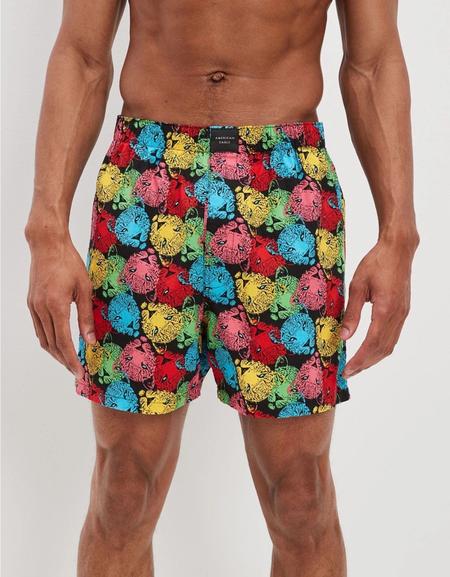 Underwear * | Aeo Neon Leopards Stretch Boxer Short