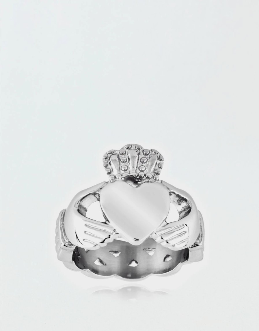 Accessories & Socks * | West Coast Jewelry Stainless Steel Celtic Knot Eternity Claddagh Ring