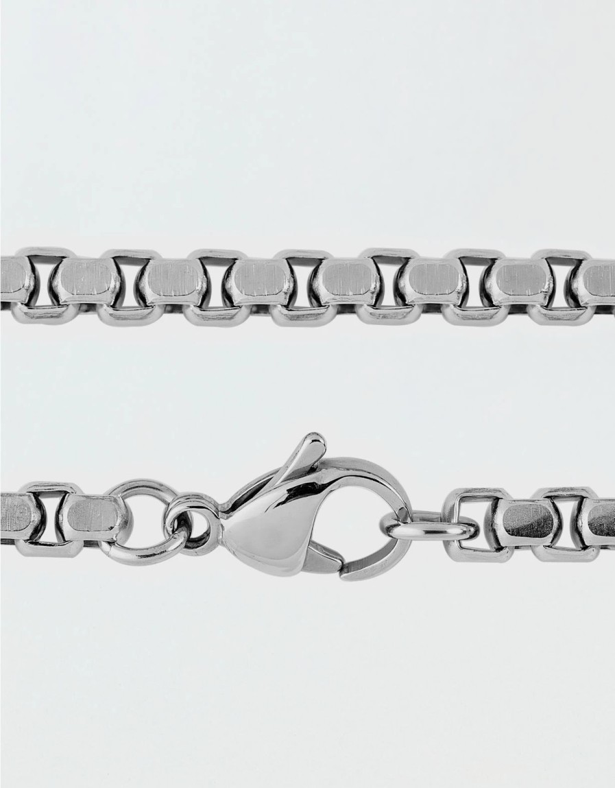 Accessories & Socks * | West Coast Jewelry Polished Stainless Steel Box Chain Necklace