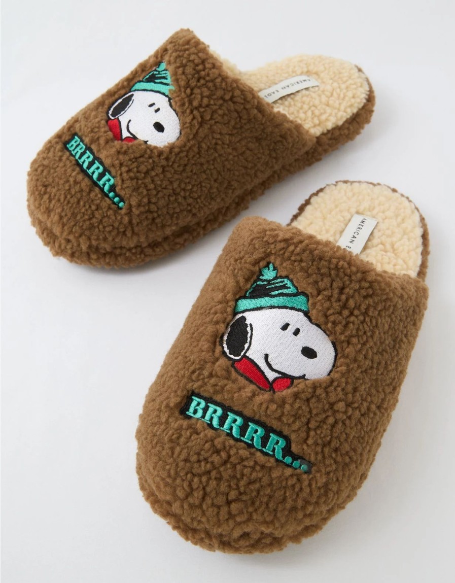 Shoes * | Ae Snoopy Fleece Slipper