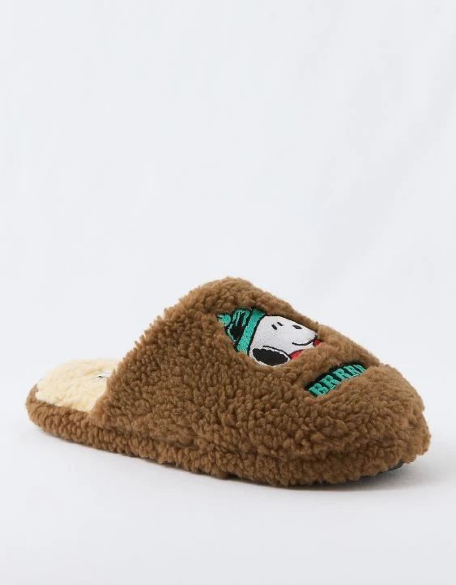 Shoes * | Ae Snoopy Fleece Slipper