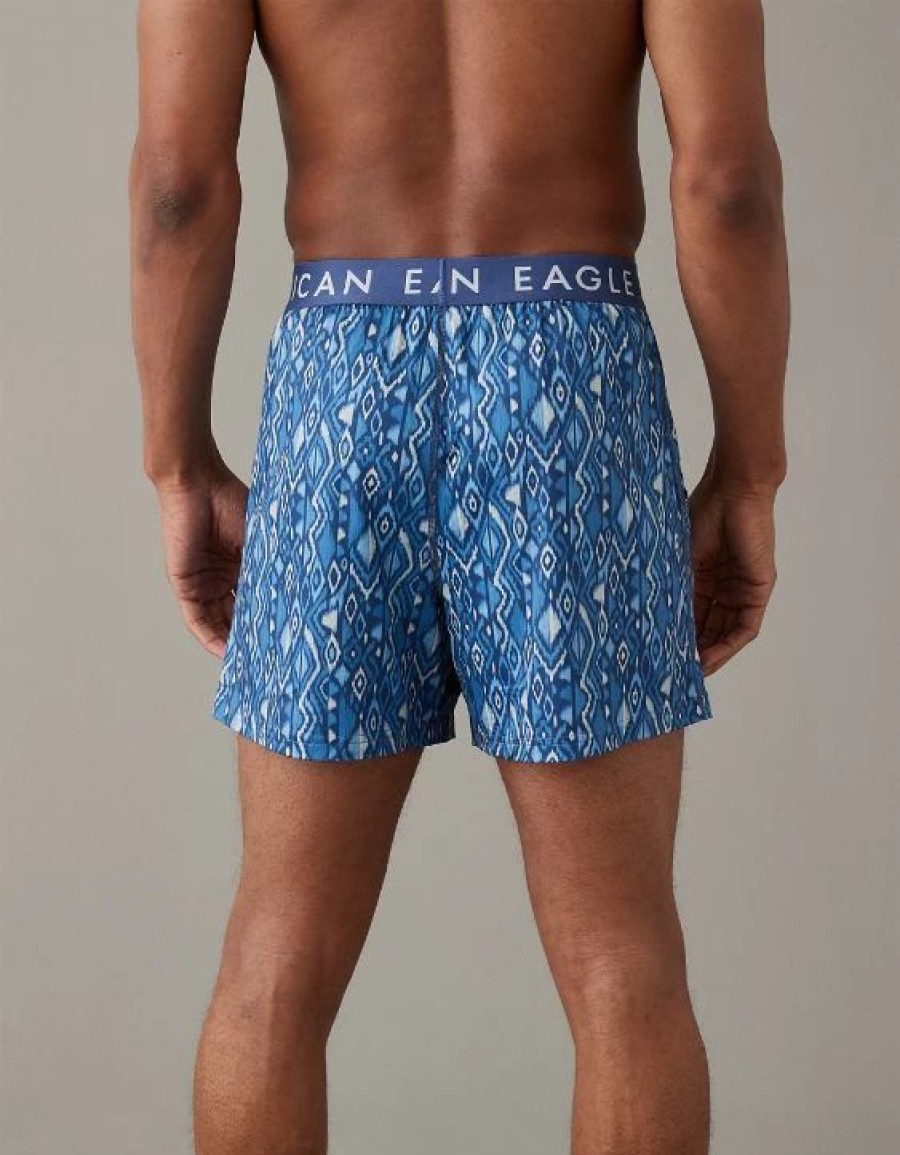 Underwear * | Aeo Geo Print Ultra Soft Pocket Boxer Short