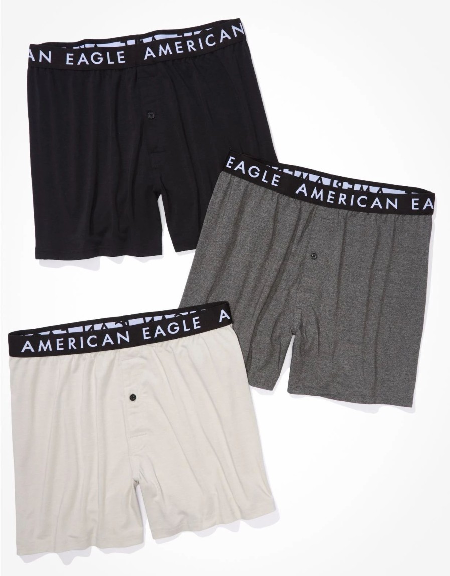 Underwear * | Aeo Ultra Soft Boxer Short 3-Pack