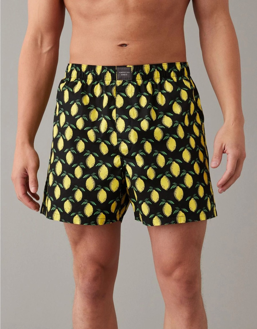 Underwear * | Aeo Lemons Stretch Boxer Short