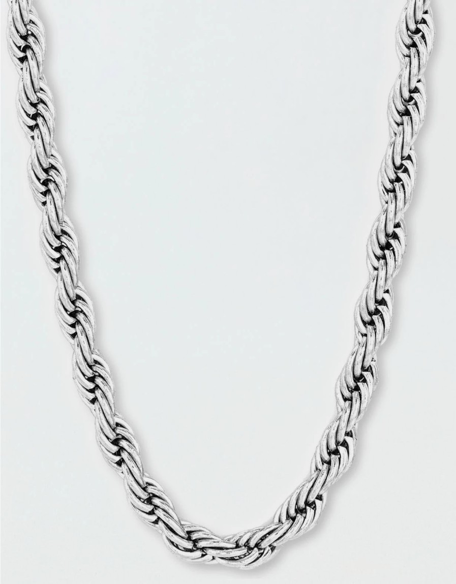 Accessories & Socks * | West Coast Jewelry Stainless Steel Spiga Chain Necklace