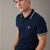 Tops * | Ae Super Soft Legend Slim Fit Pique Ringer Polo Shirt