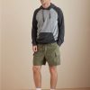 Tops * | Ae Super Soft Slub Colorblock Hoodie T-Shirt