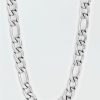 Accessories & Socks * | West Coast Jewelry Polished Stainless Steel Figaro Chain Necklace