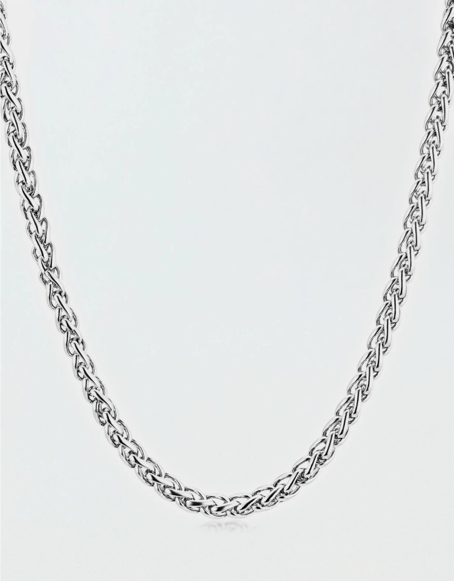 Accessories & Socks * | West Coast Jewelry Stainless Steel Polished Spiga Chain Necklace