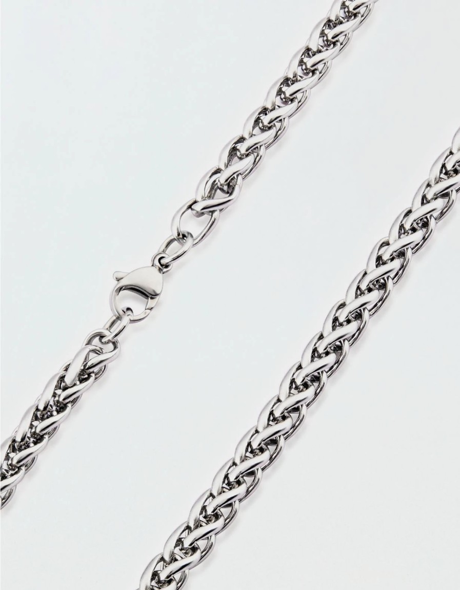 Accessories & Socks * | West Coast Jewelry Stainless Steel Polished Spiga Chain Necklace