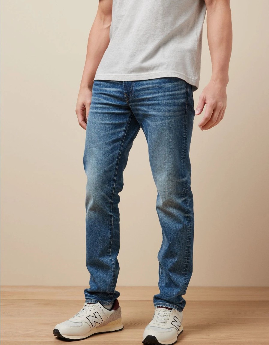 Bottoms * | Ae Flex Slim Straight Jean