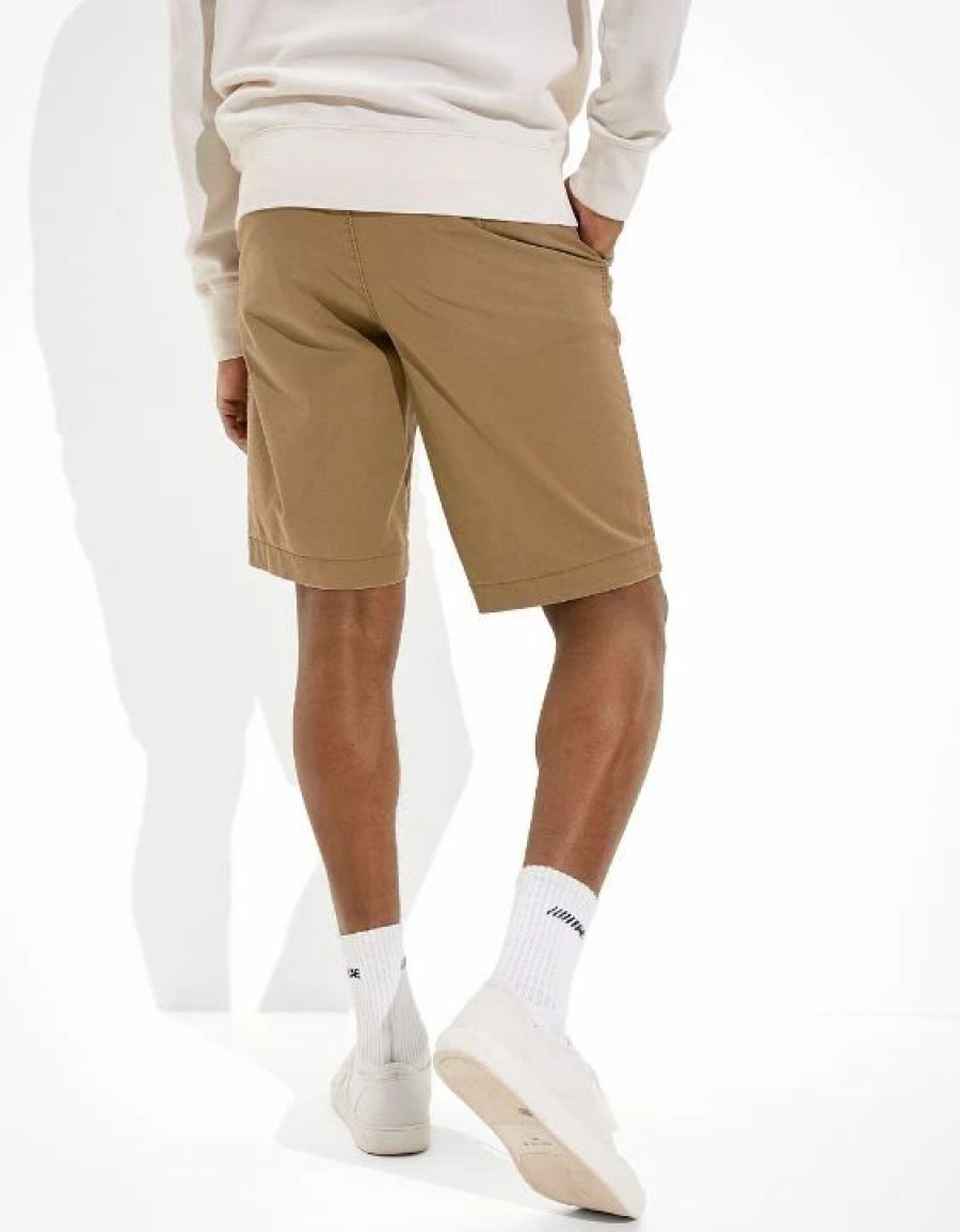 Bottoms * | Ae Flex 12 Longer Length Lived-In Khaki Short