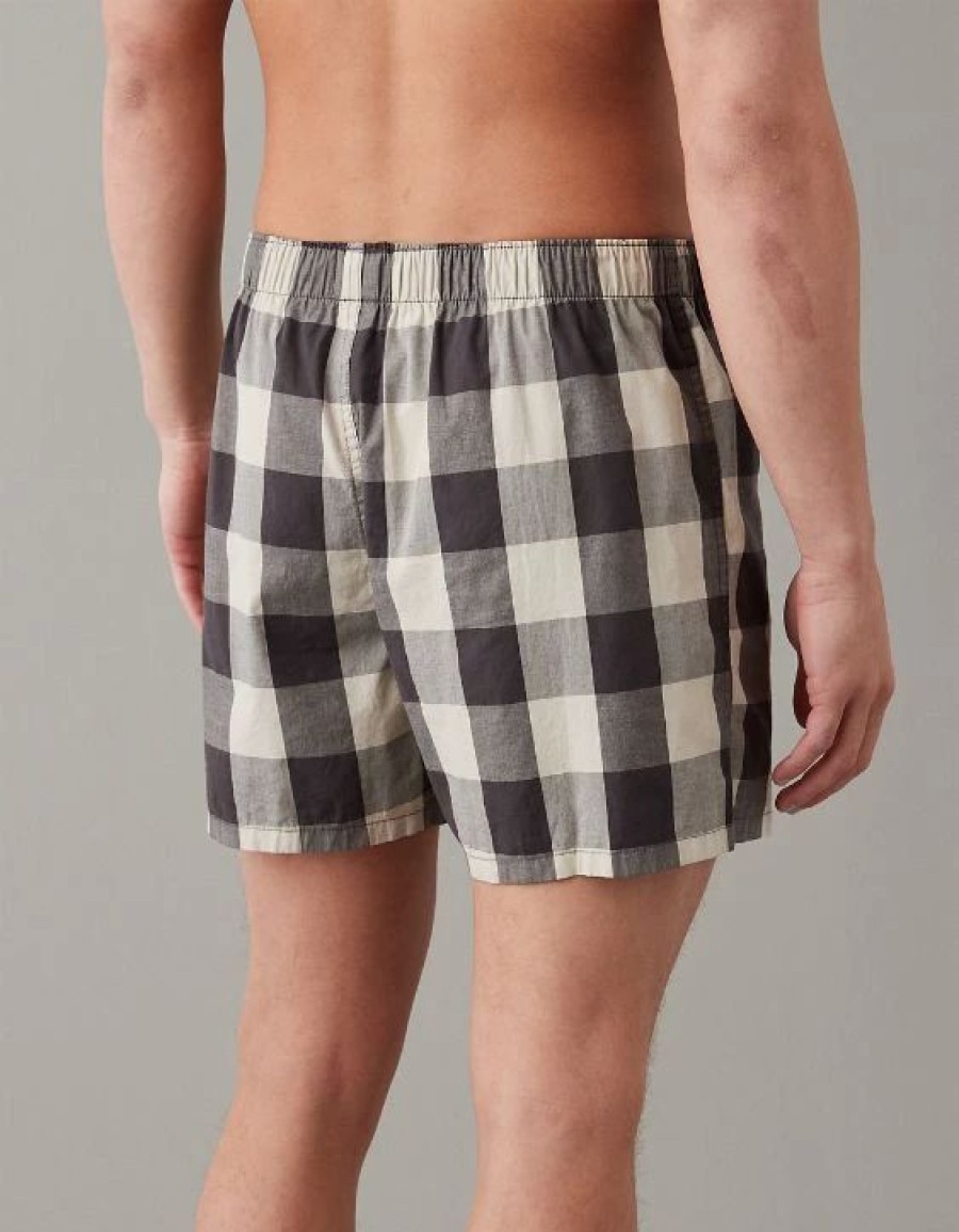 Underwear * | Aeo Plaid Stretch Boxer Short