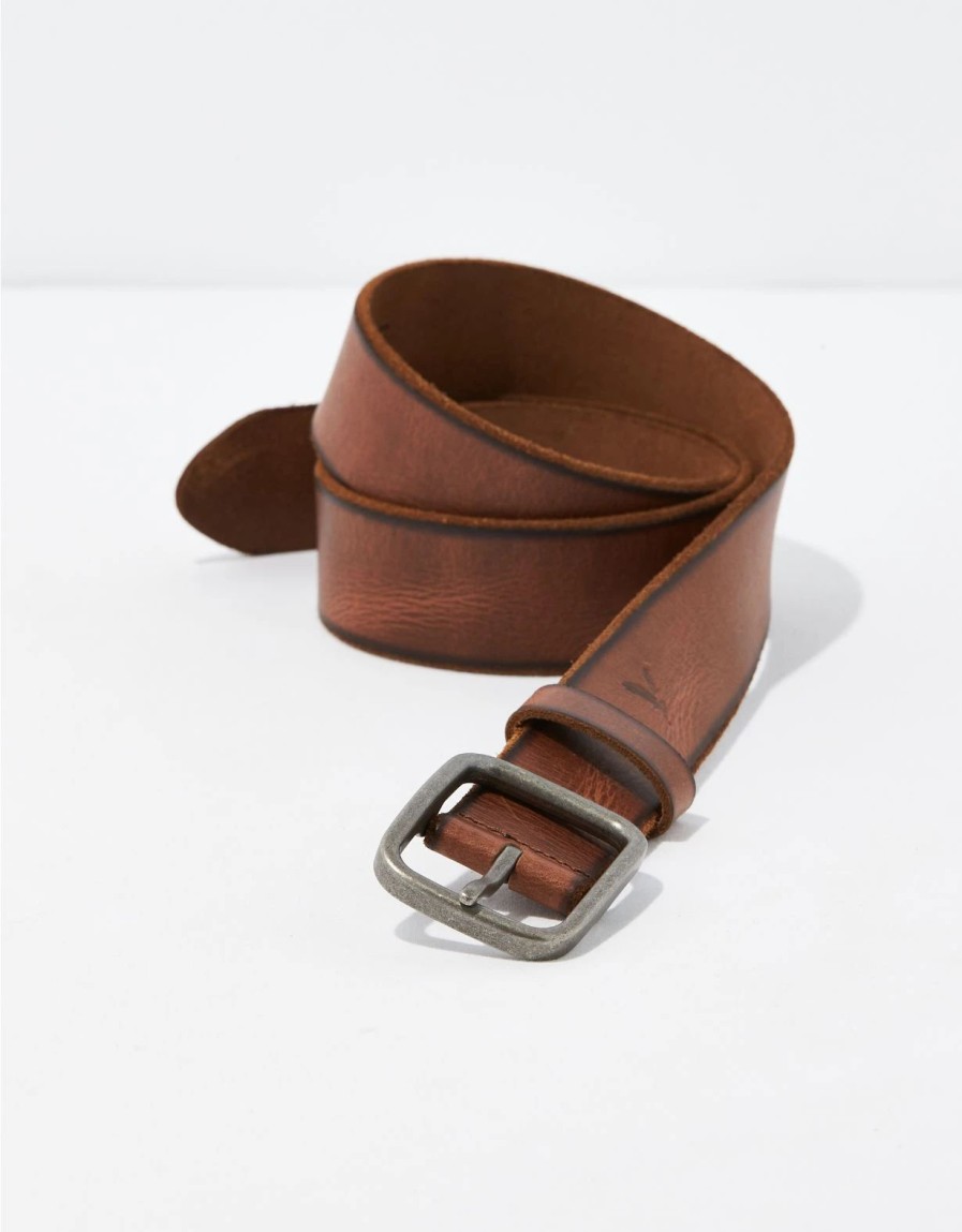 Accessories & Socks * | Aeo Raw Edge Leather Belt