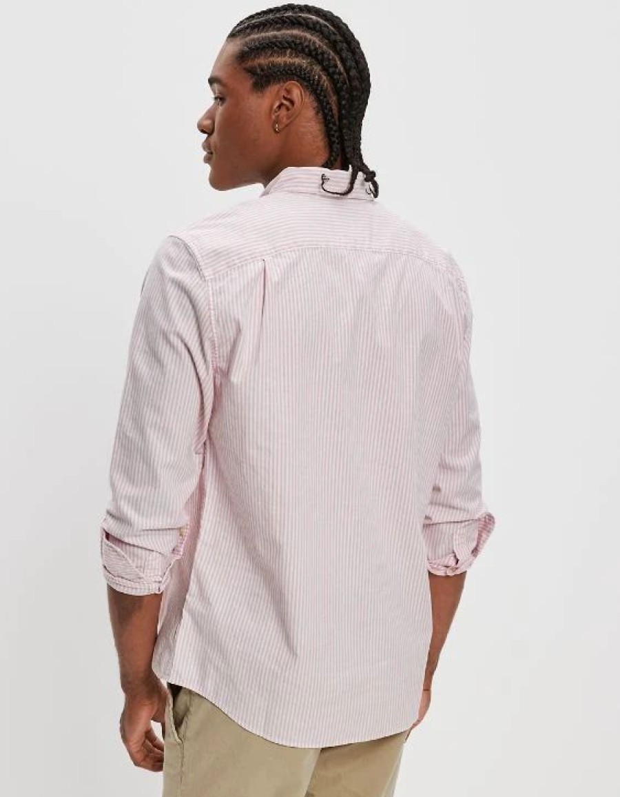 Tops * | Ae Everyday Striped Oxford Button-Up Shirt