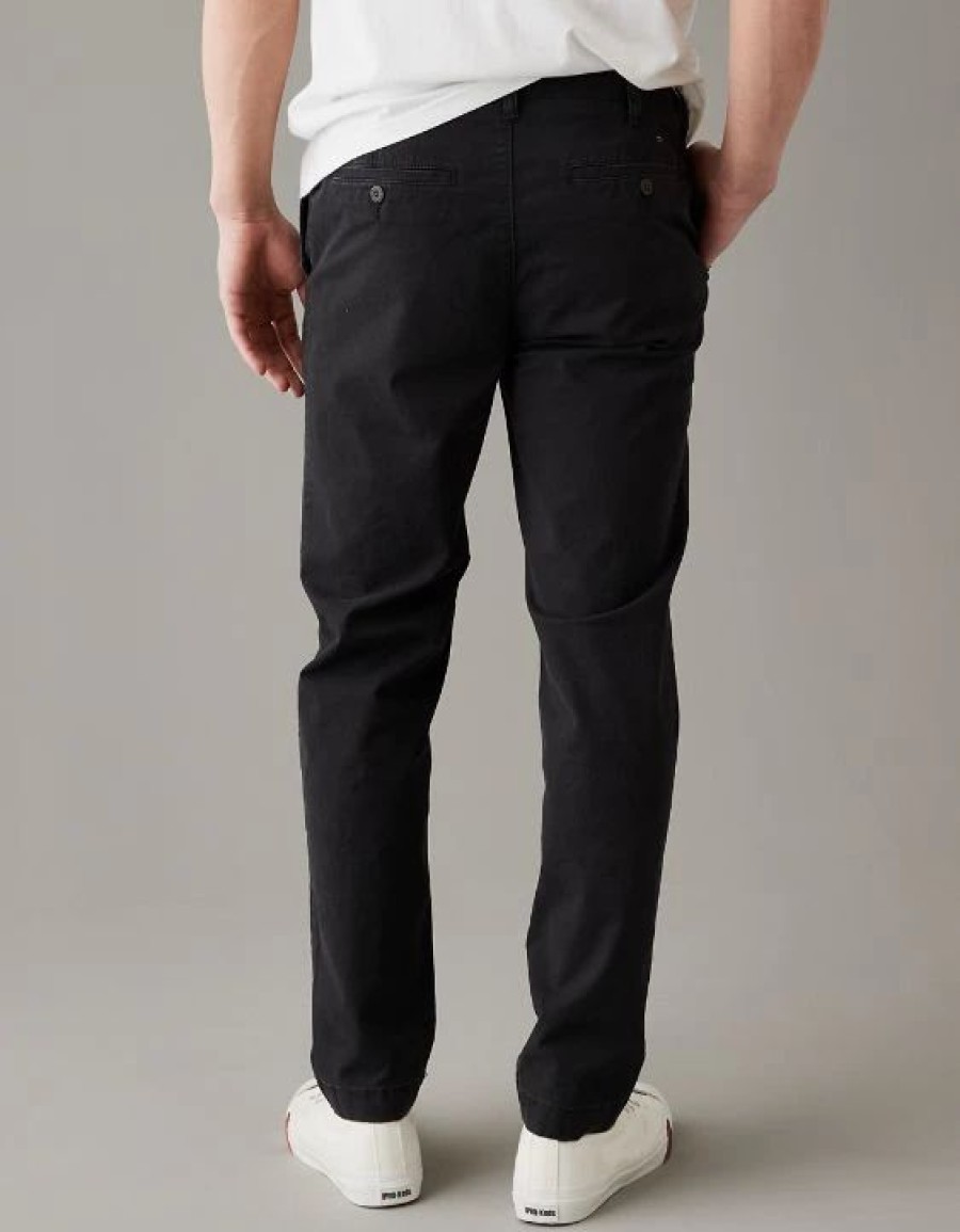 Bottoms * | Ae Flex Slim Straight Lived-In Khaki Pant