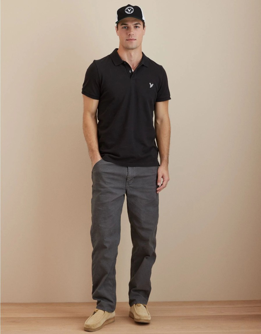 Tops * | Ae Super Soft Legend Slim Fit Pique Polo Shirt