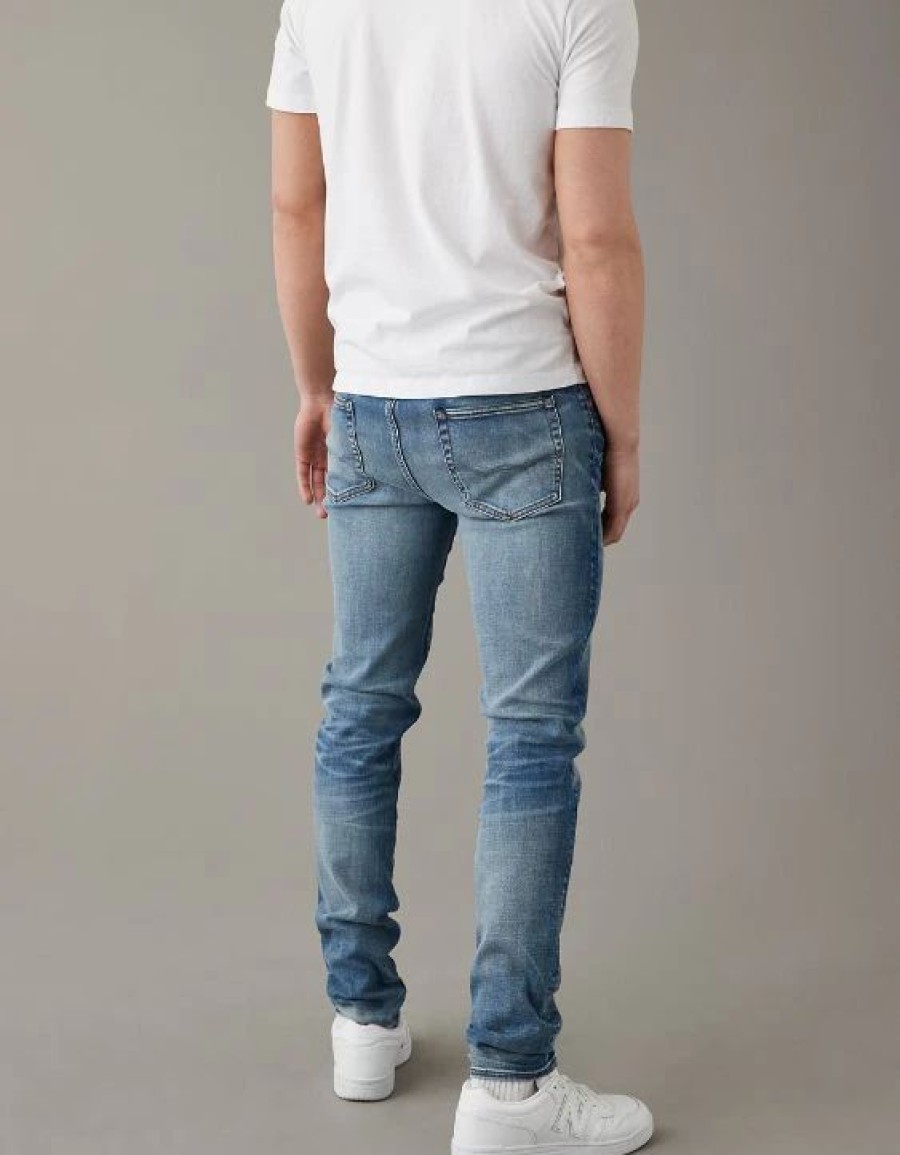 Bottoms * | Ae Airflex+ Distressed Skinny Jean