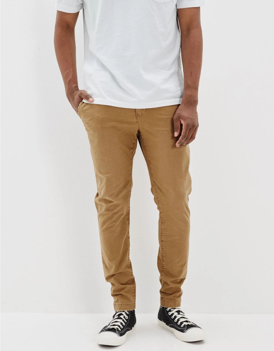 Bottoms * | Ae Flex Athletic Skinny Lived-In Khaki Pant