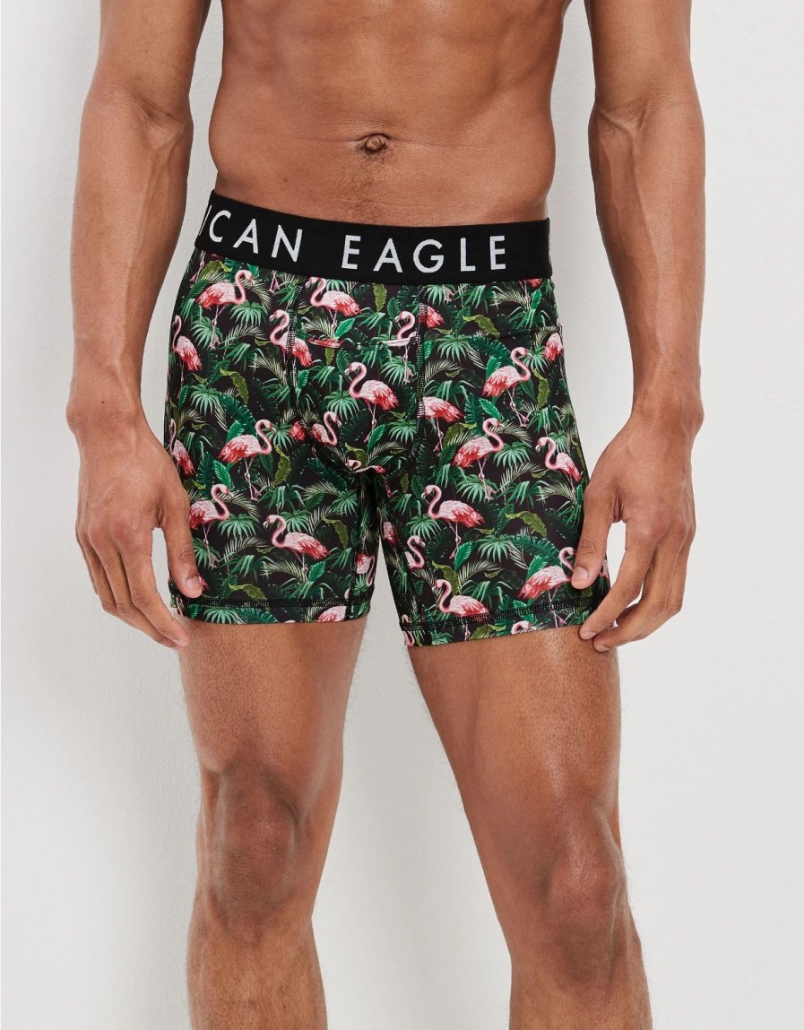 Underwear * | Aeo Tropical Flamingos 6 Horizontal Fly Flex Boxer Brief