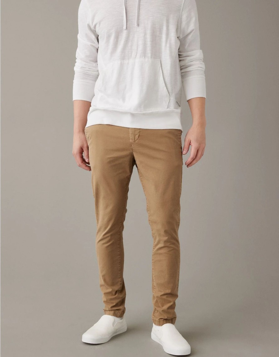 Bottoms * | Ae Flex Skinny Lived-In Khaki Pant