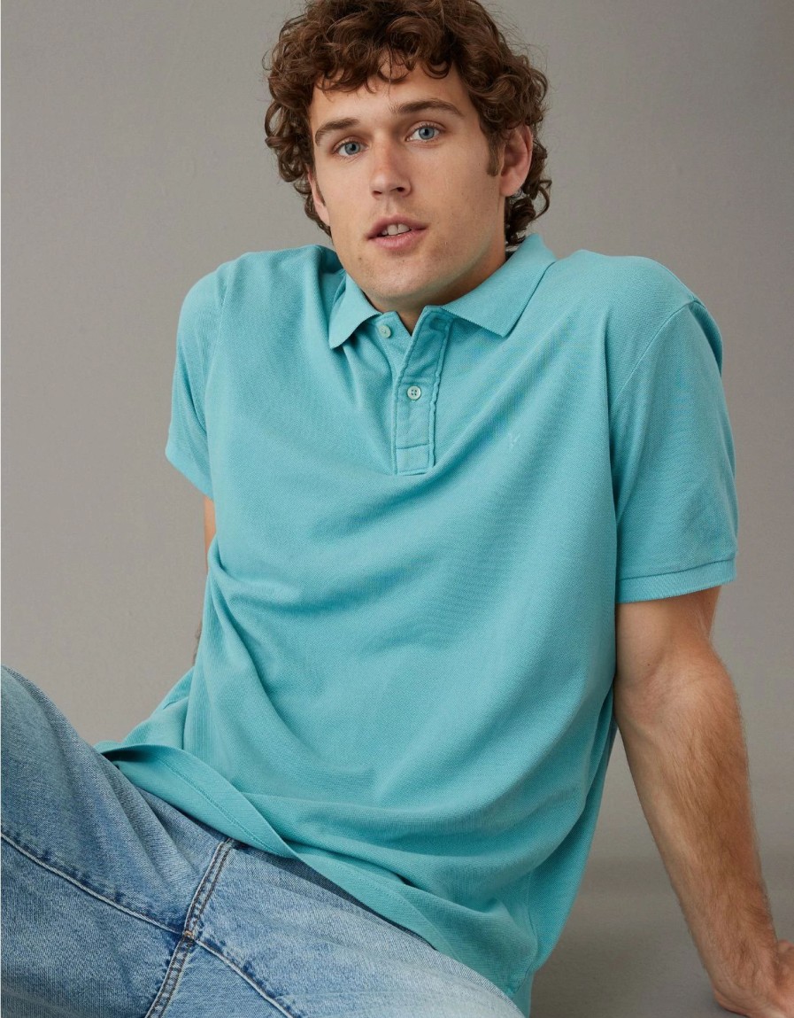 Tops * | Ae Super Soft Legend Pique Polo Shirt