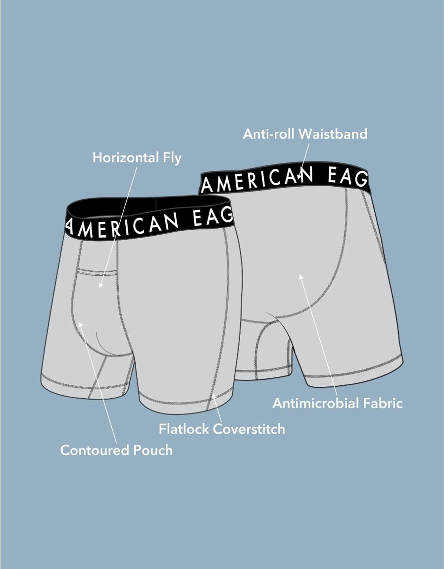 Underwear * | Aeo 6 Horizontal Fly Flex Boxer Brief 3-Pack