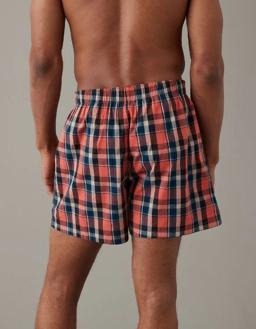 Underwear * | Aeo Plaid Flannel Boxer Short