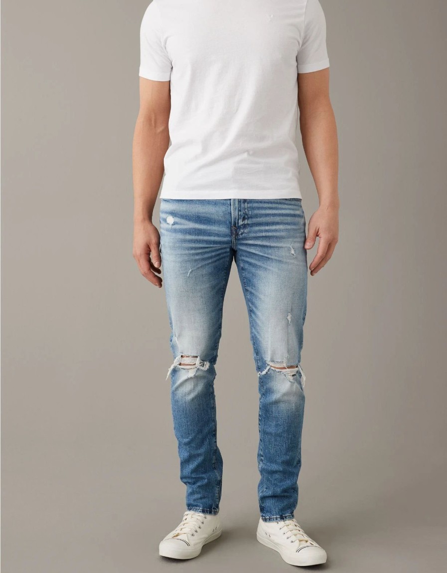 Bottoms * | Ae Airflex+ Ripped Slim Jean