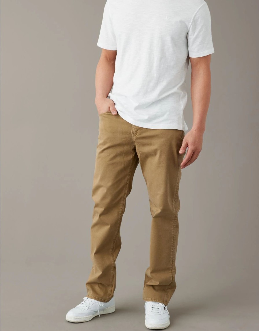 Bottoms * | Ae Flex Soft Twill Relaxed Straight Pant