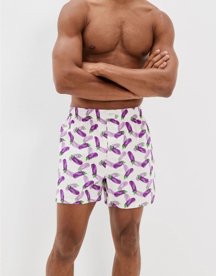 Underwear * | Aeo Eggplants Stretch Boxer Short