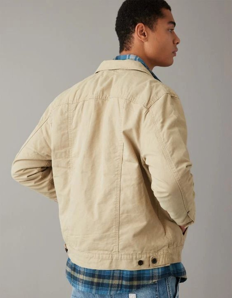 Tops * | Ae Canvas Trucker Jacket