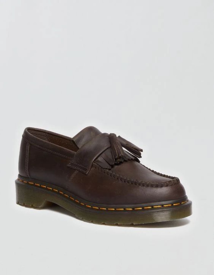 Shoes * | Dr. Martens Men'S Adrian Yellow Stitch Tassel Loafers