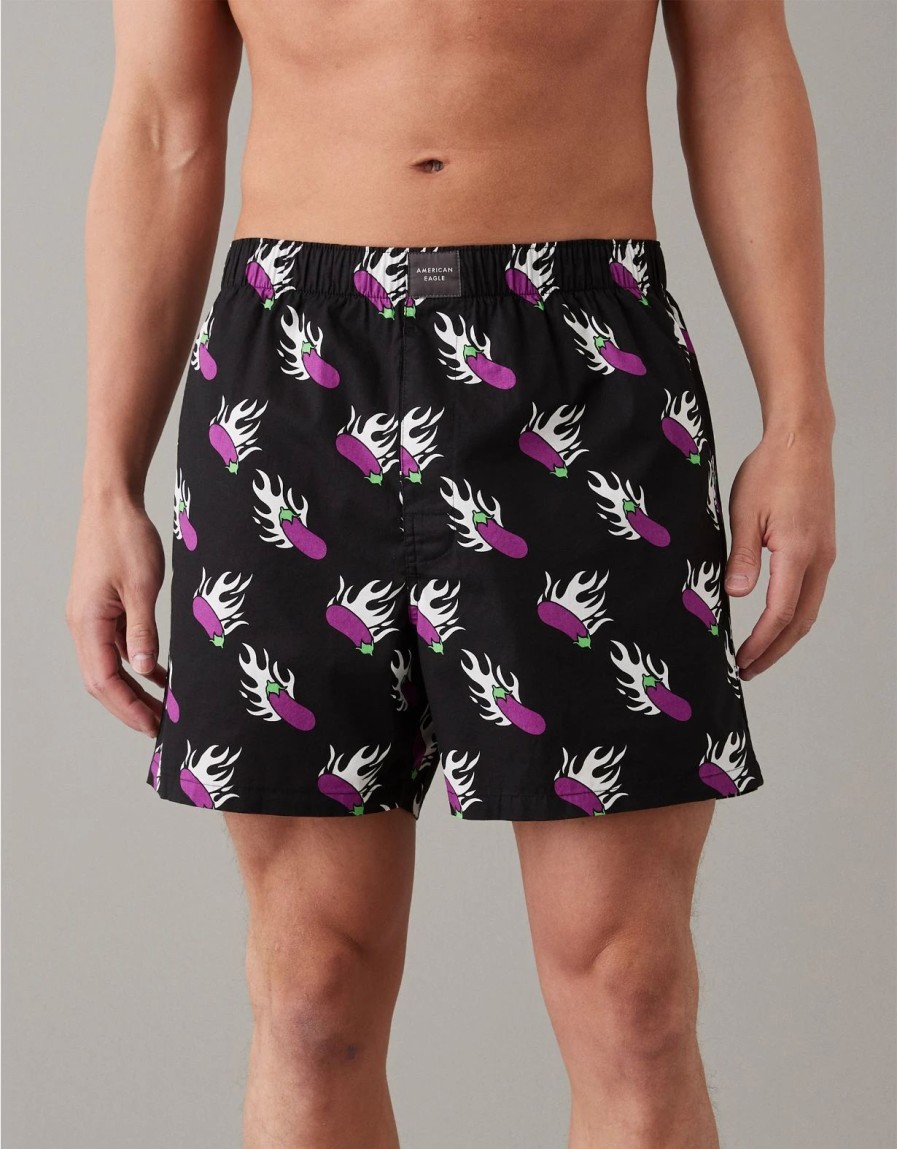 Underwear * | Aeo Eggplant Stretch Boxer Short