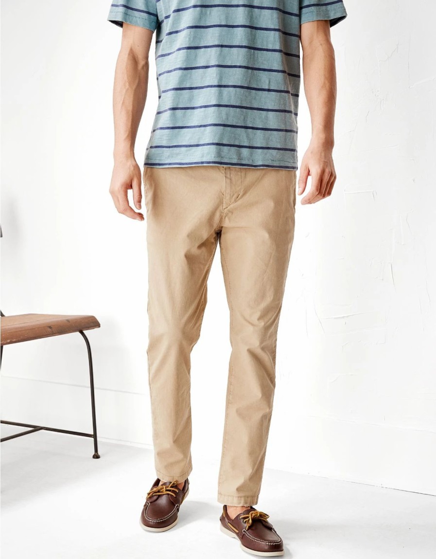 Bottoms * | Ae Flex Slim Lived-In Khaki Pant