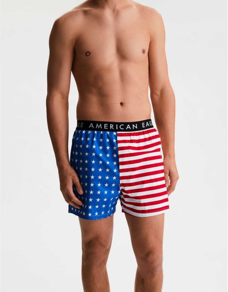 Underwear * | Aeo Stars + Stripes Stretch Boxer Short