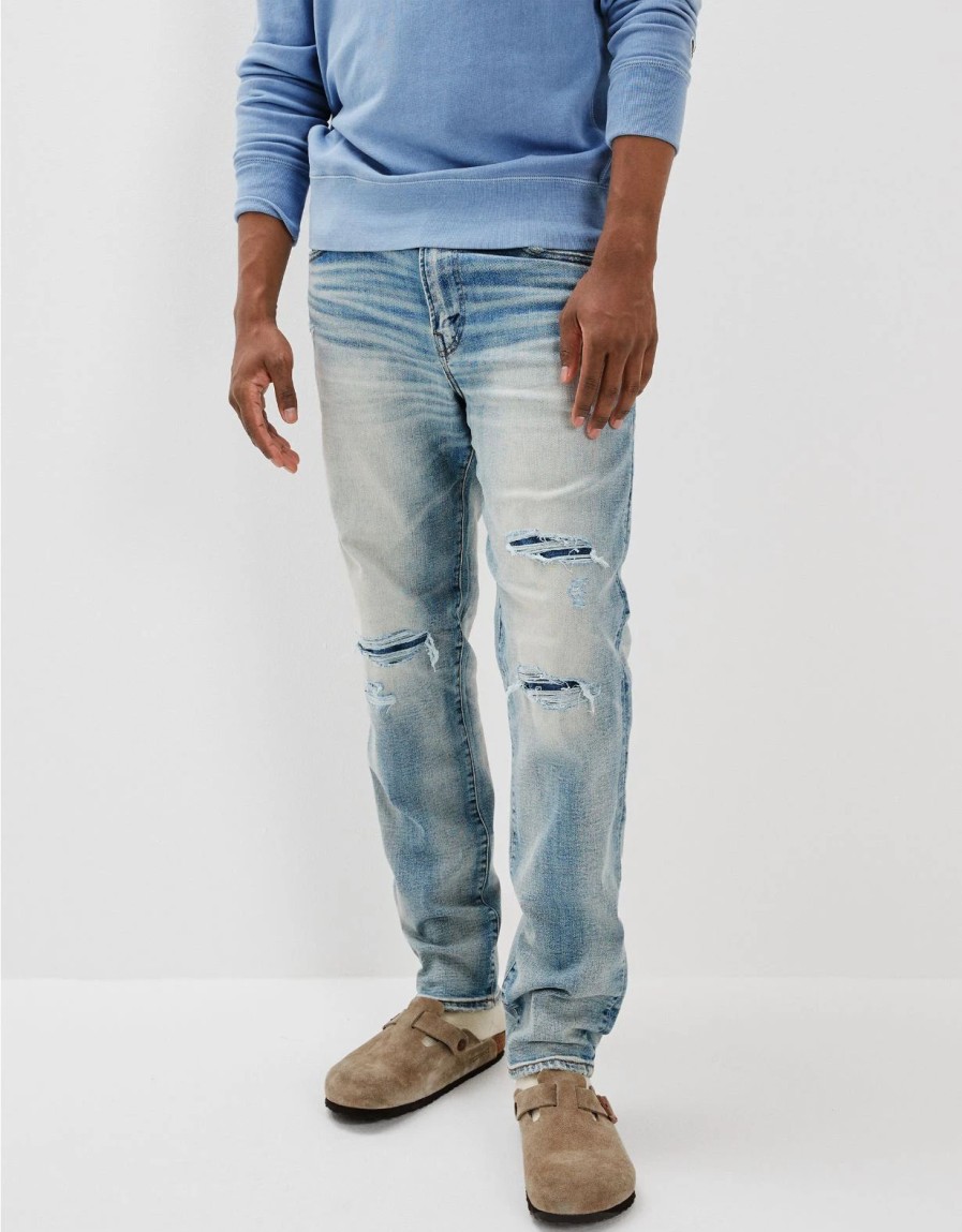 Bottoms * | Ae Airflex+ Temp Tech Patched Baggy Jean