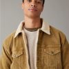 Tops * | Ae Corduroy Sherpa Trucker Jacket