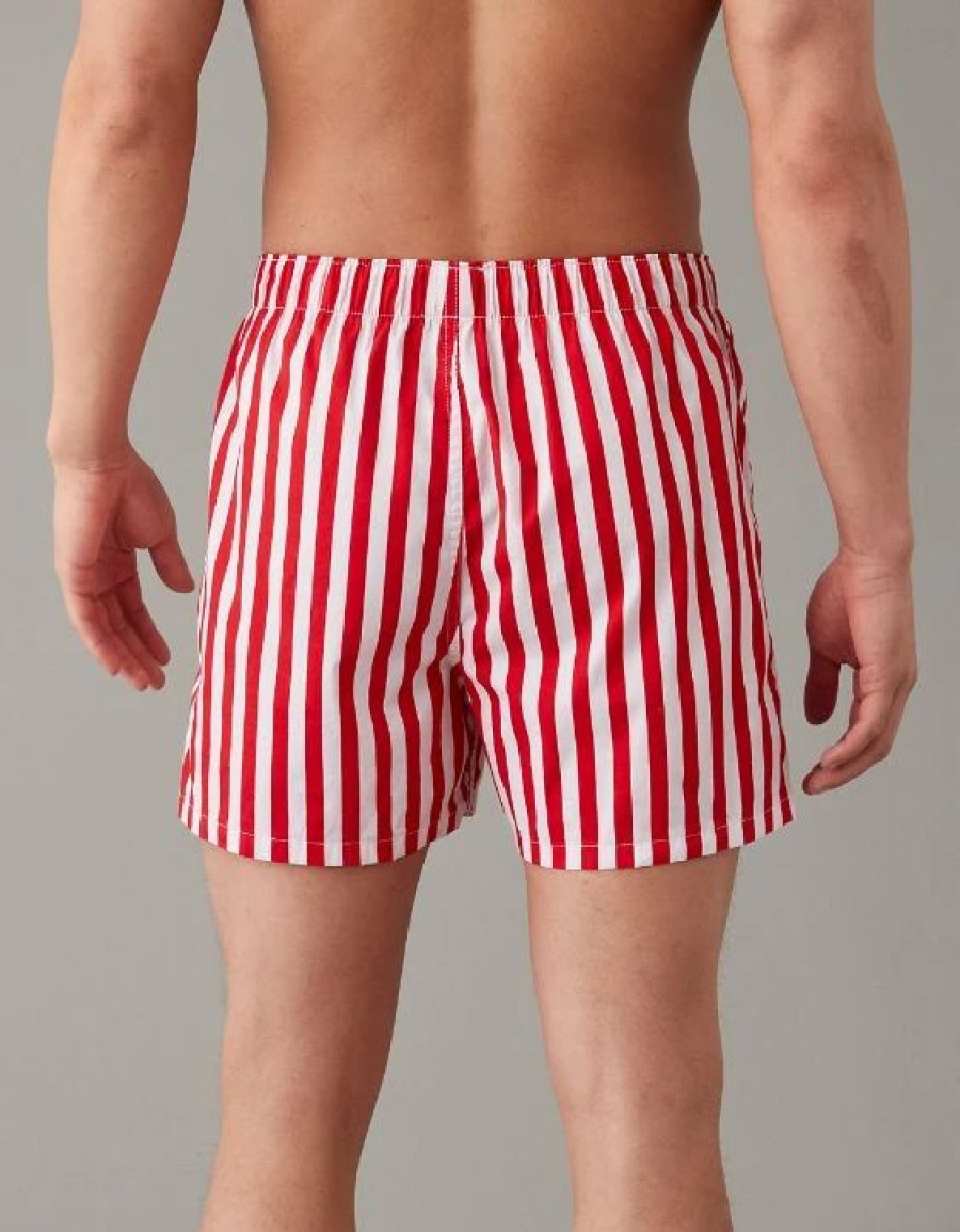 Underwear * | Aeo Christmas Stripes Stretch Boxer Short