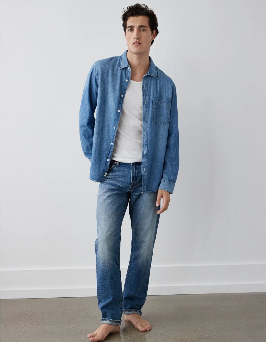 Tops * | Ae Denim Button-Up Shirt