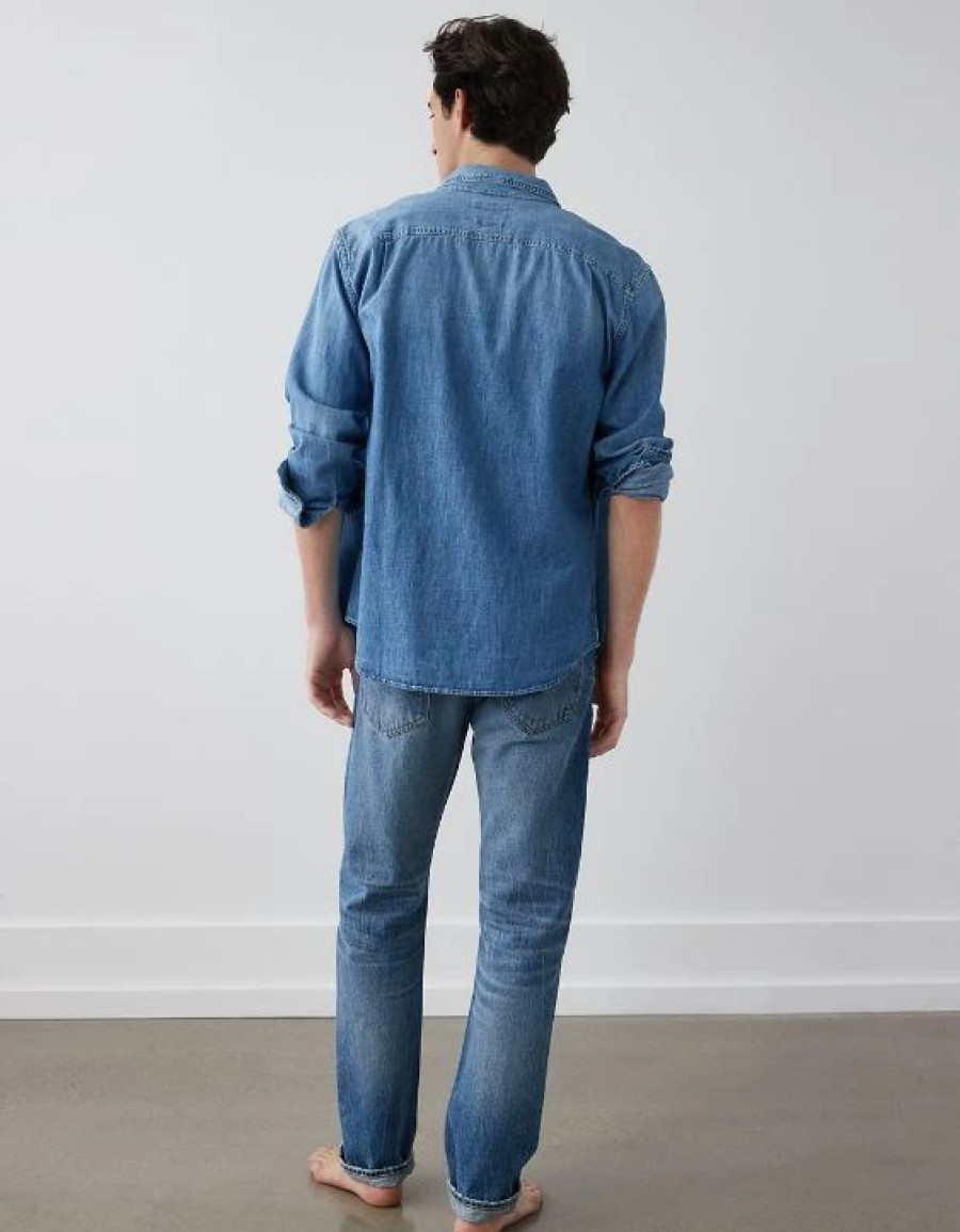 Tops * | Ae Denim Button-Up Shirt