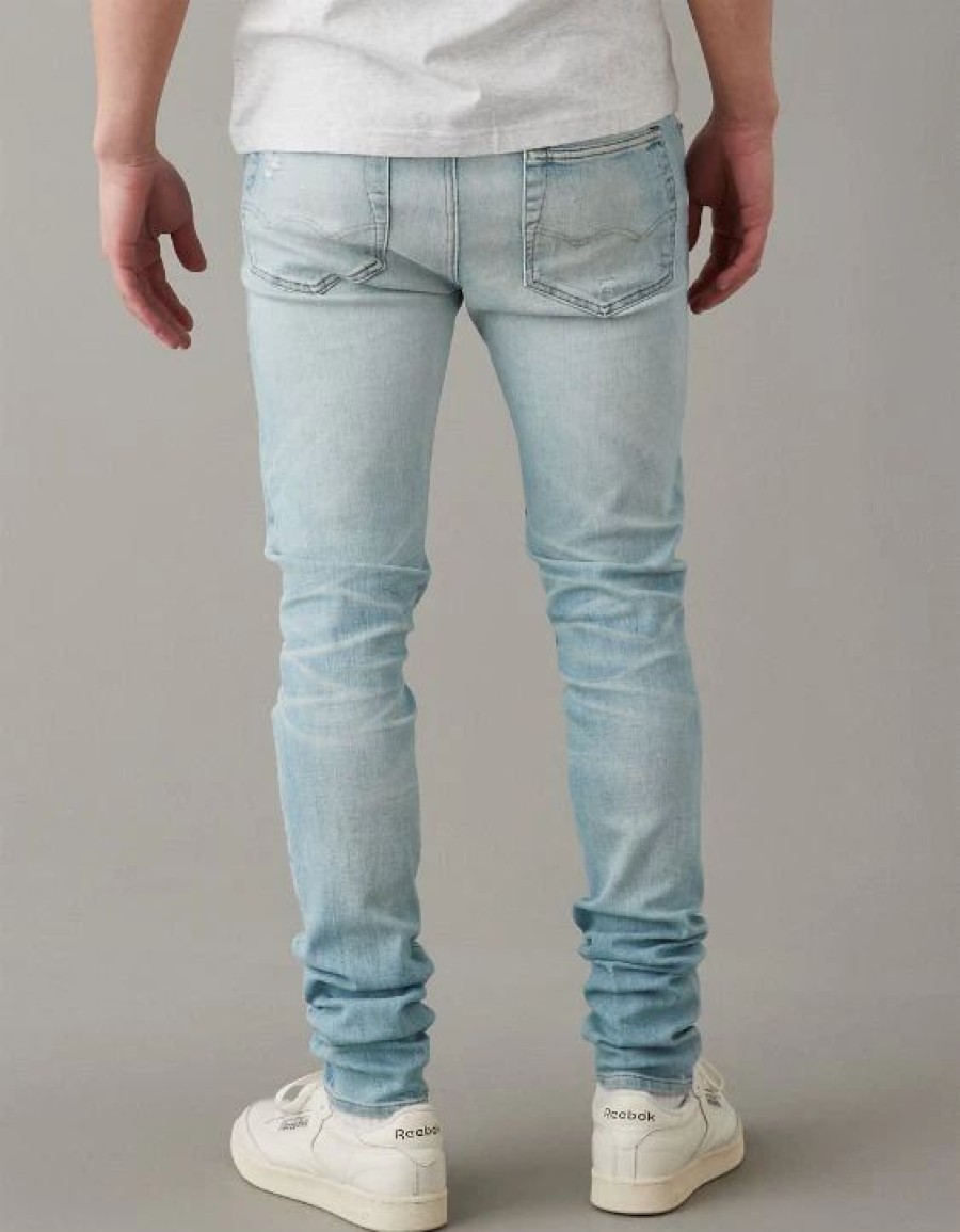 Bottoms * | Ae Airflex+ Temp Tech Patched Stacked Jean