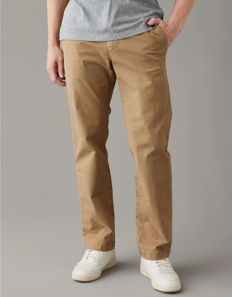 Bottoms * | Ae Flex Bootcut Lived-In Khaki Pant