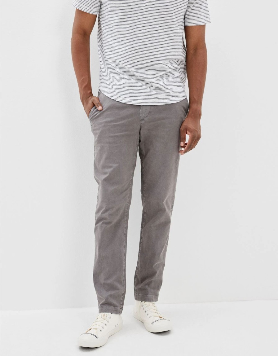 Bottoms * | Ae Flex Original Straight Lived-In Khaki Pant