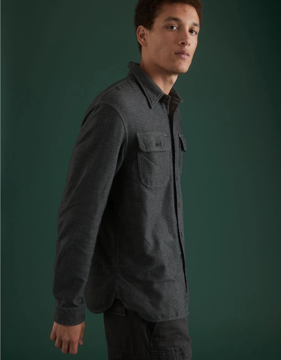 Tops * | Ae77 Premium Brushed Twill Workshirt