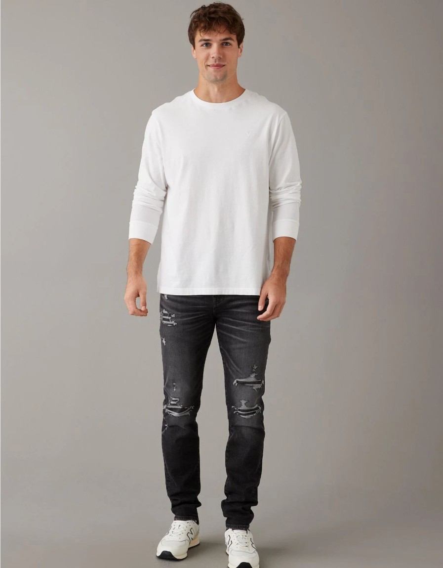 Bottoms * | Ae Airflex+ Patched Athletic Fit Jean