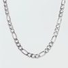 Accessories & Socks * | West Coast Jewelry Stainless Steel Figaro Chain Necklace