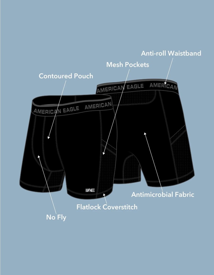 Underwear * | Aeo 6 Active Flex Boxer Brief 3-Pack