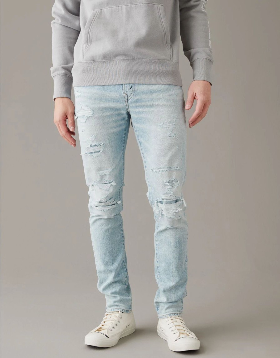 Bottoms * | Ae Airflex+ Ultrasoft Patched Skinny Jean